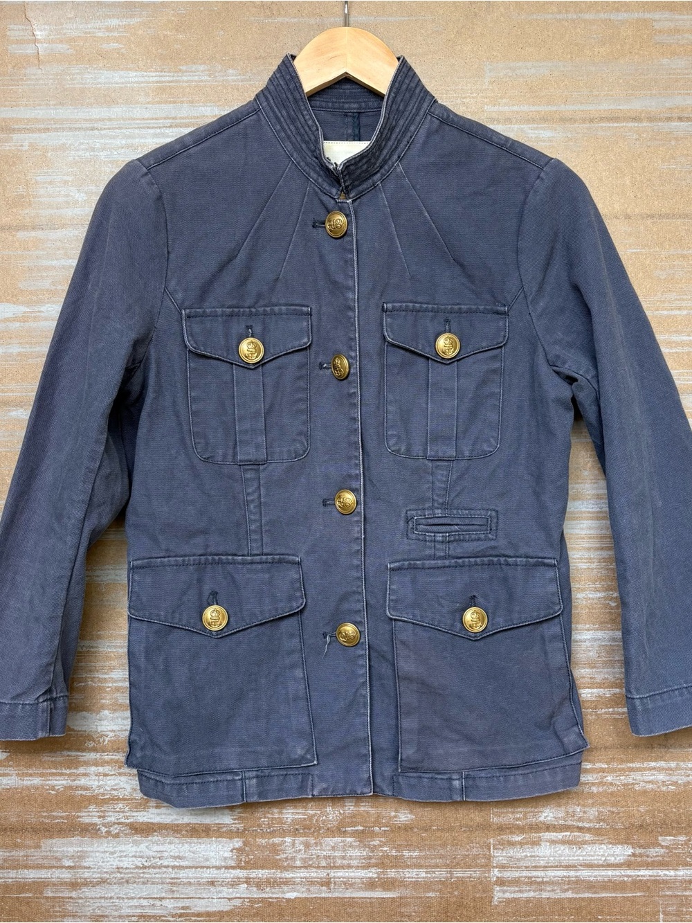 Denim & Supply Ralph Lauren Military Chino Jacket Distress Western Army Womens S
